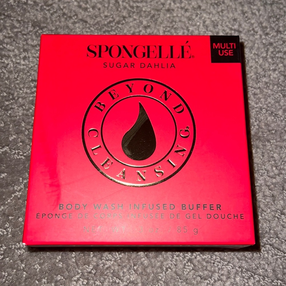 New Spongelle Sugar Dahlia Body Wash Infused Buffer Sponge